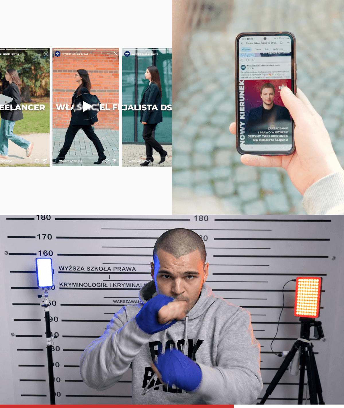 Wyższa Szkoła Prawa – production of video spots and social video